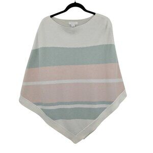 Barefoot Dreams Cozychic Ultra Lite Poncho Women One Size Stripe Soft Minimalist